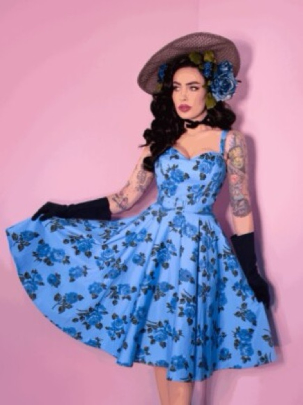 VIXEN BY MICHELINE PITT SWEETHEART SWING DRESS - Picture 1 of 3